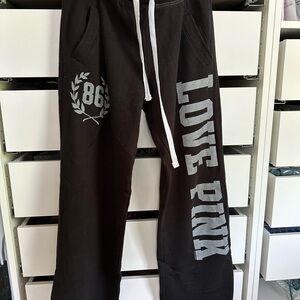 PINK Victoria's Secret Black Fleece Sweatpants